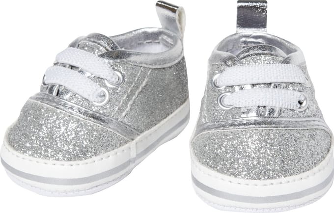 Heless Poppenschoenen Junior 38-45 Cm Zilver/wit