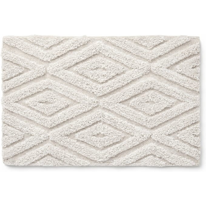 Casa di Elturo Badmat katoen boho squares /wit – 50 x 80 cm