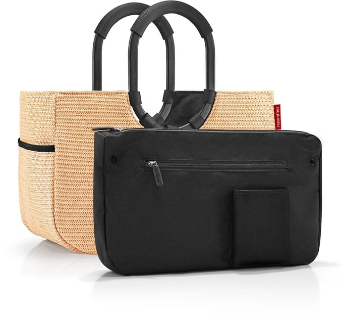 reisenthel loopshopper M Shopper - 12L - frame raffia black Zwart