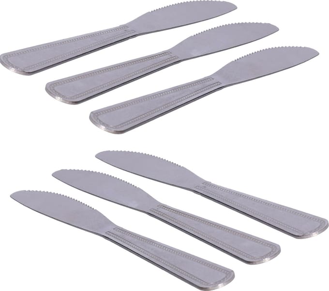 DID DInnermessen - 6x stuks - RVS - 22 cm - bestek messen - smeermessen