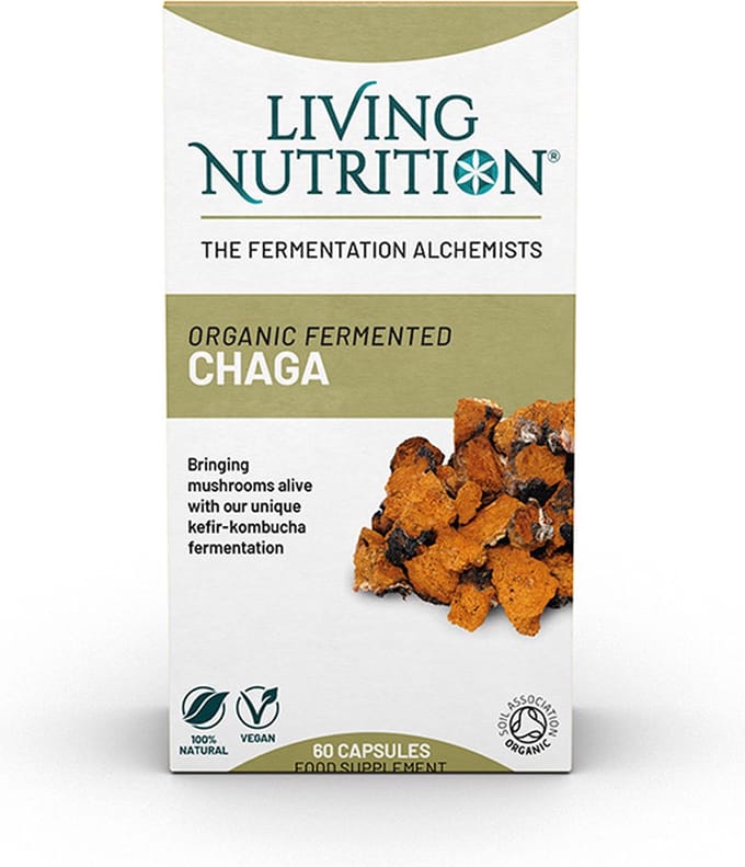 Living Nutrition - Gefermenteerde Chaga capsules - Bio Organic - 60caps