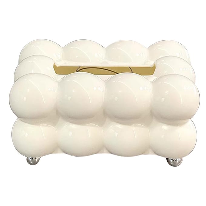 Boîte à mouchoirs en forme de nuage, porte-mouchoirs à bulles minimaliste, housse de mouchoirs en coton créatif, décoration de salon beige