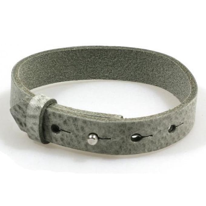 Heaven Eleven Men - Leer bandje kleur Grijs - 20-22cm