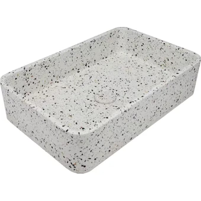 Aquavive Waskom Ghirla - Beton - Vierkant - Cyan Terrazzo - 40x58,5x21,5cm