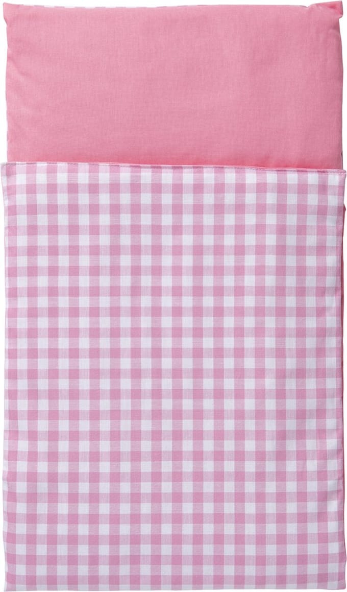 Van Dijk Toys - Bedbekleding/dekje - Roze geruit