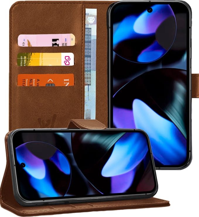 Hoesje geschikt voor Google Pixel 9 / 10 - Portemonnee Book Case Bruin