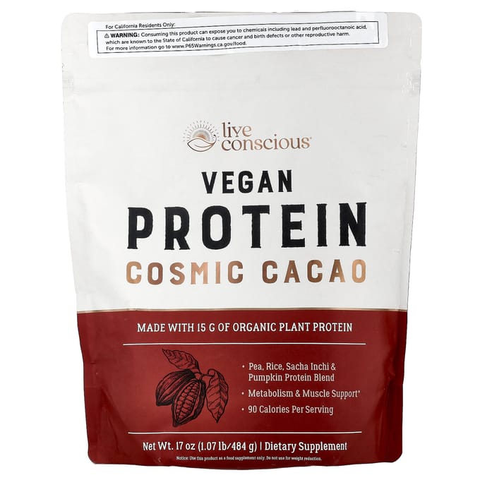 Vegan Eiwit, Kosmische Cacao, 484G(1,07 pond)