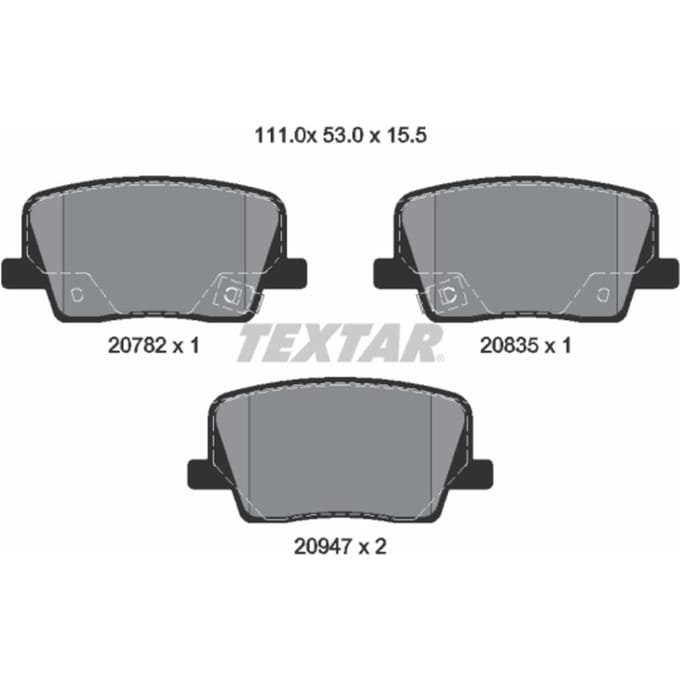 Remblokset TEXTAR 2078201, achter