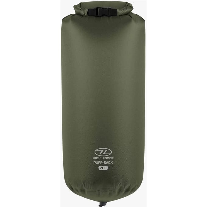 Highlander Puff Sack - opblaasbare waterdichte tas - Olijf Groen