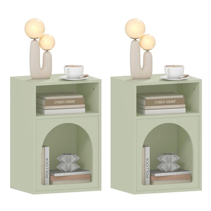HOMCOM-Nachtkastje-MDF-40x30x60cm-Groen