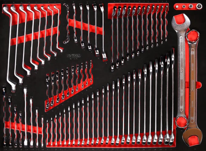 KS TOOLS Steeksleutelset in schuimrubberen inzet 76-delig - 821.0...