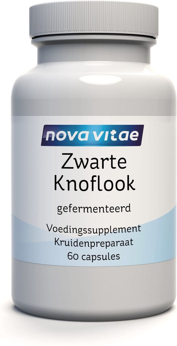 Nova Vitae - Zwarte Knoflook - Black Garlic - Gefermenteerd - 400 mg - 60 capsules