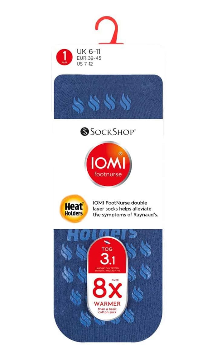 IOMI - Dikke 3.1 tog antislipsokken voor Raynauds - Diepblauw