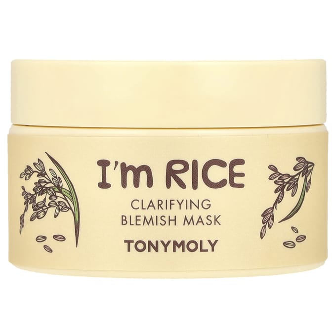 TonyMoly, I'm Rice, Clarifying Blemish Beauty Mask, 100 ml (3.38 fl oz) white