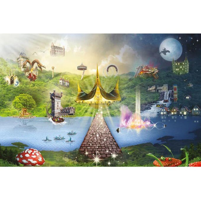 Cartoon Diamond Painting Volledige ronde boor 5D DIY Diamond borduurwerk  Efteling Park  Kruissteek 30X40CM