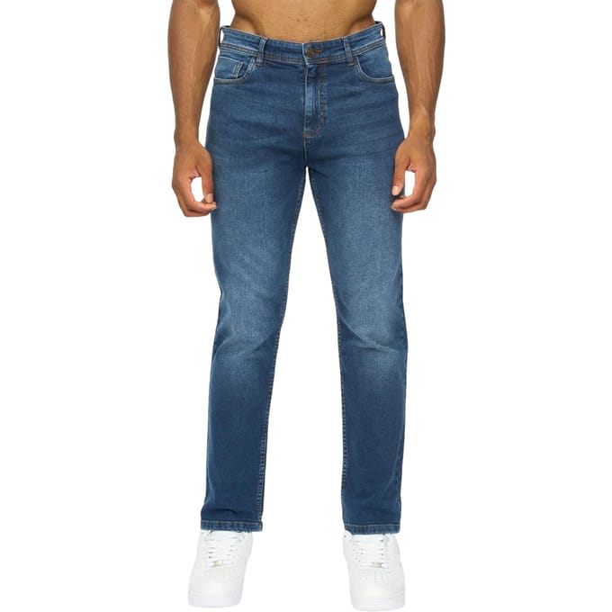 Duck and Cover Rechte Jeans Heren Janstar (Donkere wasbeurt)