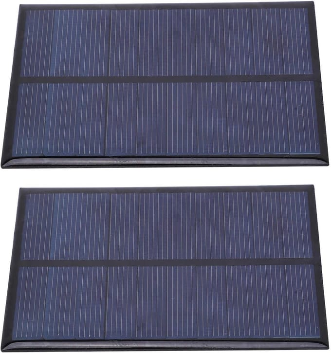 Mini Zonnepaneel - Energie Module - Verlichting Opladen - Hoge Conversie - 2 Stuks - Zwart