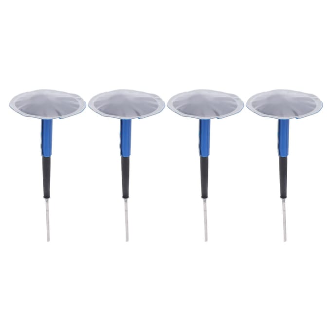 24 stuks Bandenplakker Plug Rubber Staal Bandenreparatieplakker Paddenstoelplug voor het Repareren van Fiets Auto gray