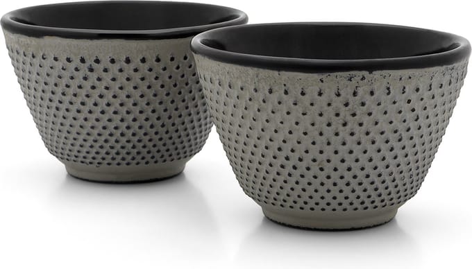 Bredemeijer - Kopjes Jang gietijzer beton grijs - theemok set van 2