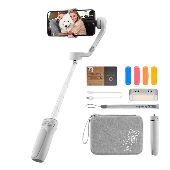 ZHIYUN SMOOTHQ4 COMBO Handheld 3-assige gimbal-stabilisator voor smartphone, draagbare telefoon, vloggimbal grijs