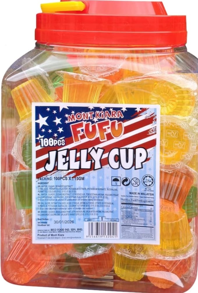Jelly Fruit Cups (15gr x 100 stuks!)