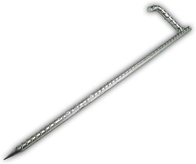 Grondanker Staal - Haringen Bouwhek - Constructie Beveiligen - Verzinkt Staal - 430mm - Zilver