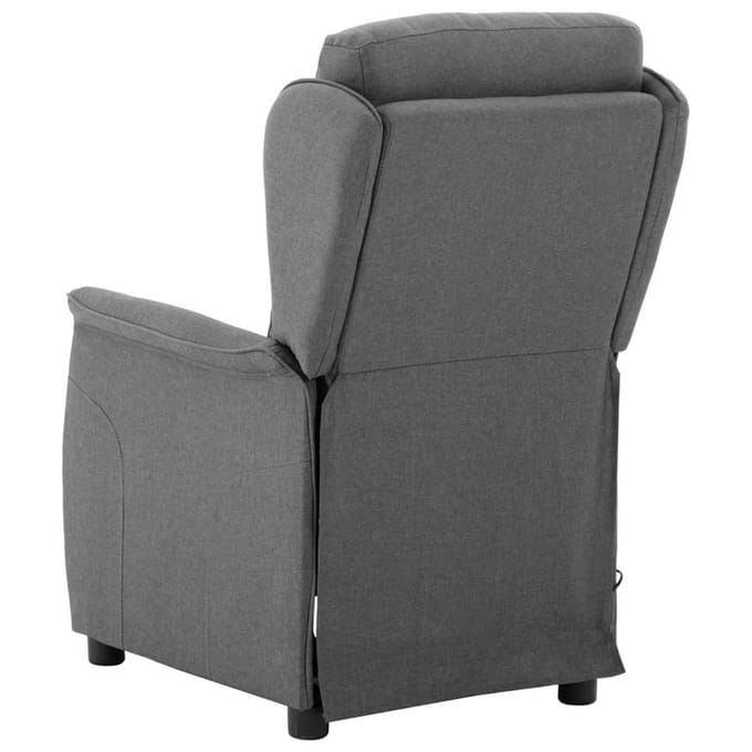 vidaXL - Massagestoel - Lichtgrijs - 93.5 - x - 67.5 - x - 101.5 - cm - Stof