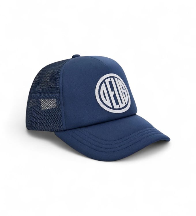 DEUS Pill Trucker cap - Mechanic Blue
