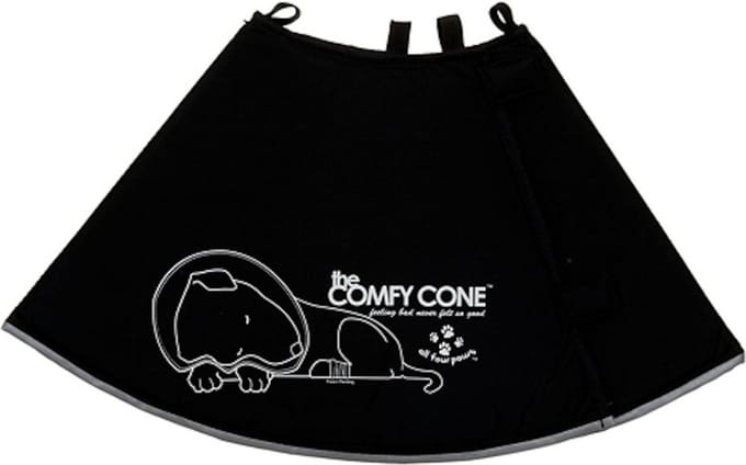 Comfy Cone Hondenkraag MEDIUM Extra Lang - Zwart