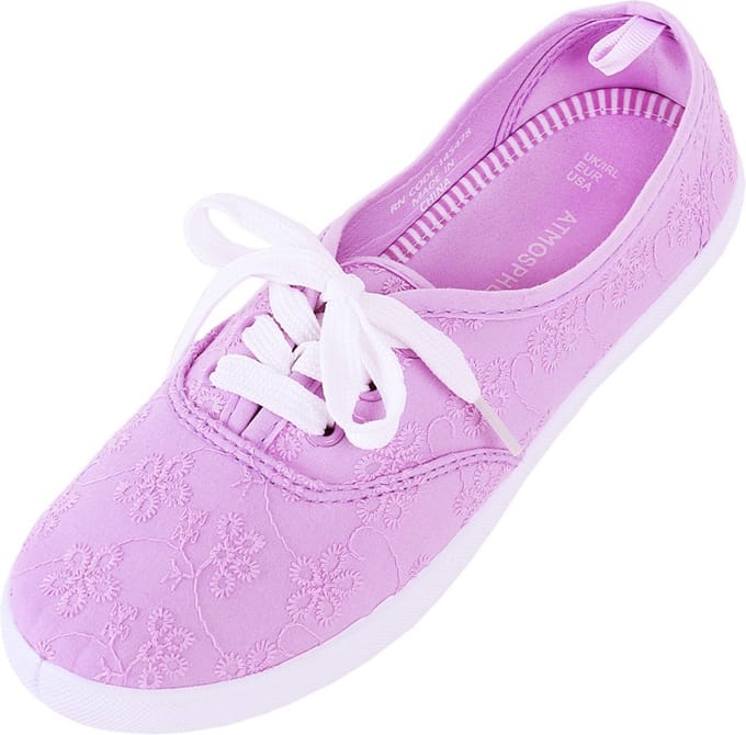 Paarse lage sneakers