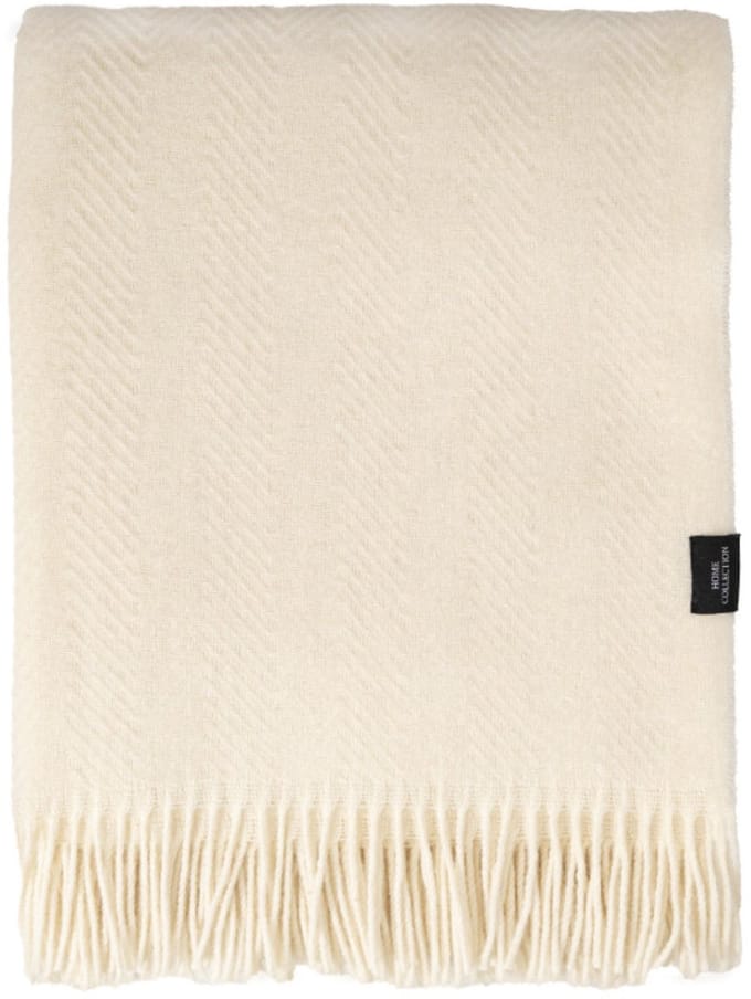 WOOOL Plaid - Manhattan (Creme) - 140x200cm - 100% Wol