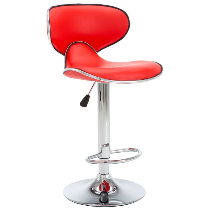 vidaXL - Barstoelen - 2 - st - kunstleer - rood
