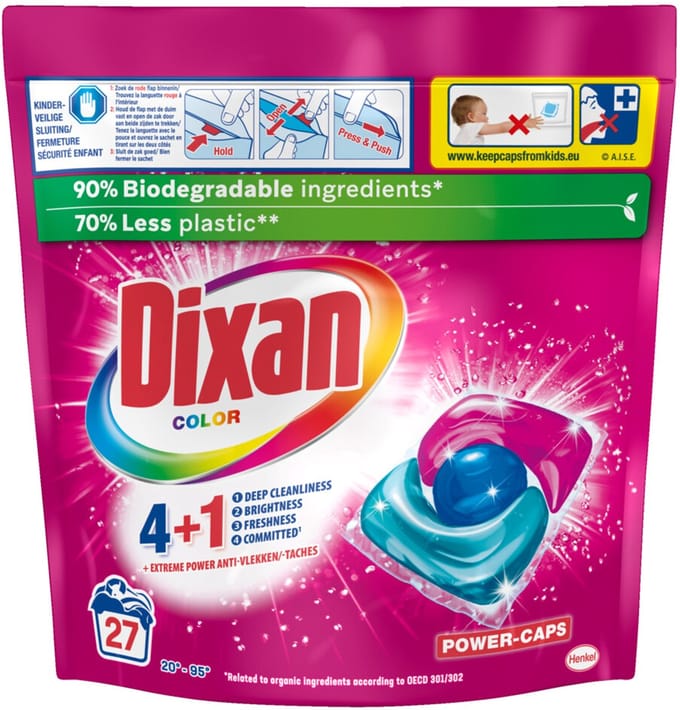 Dixan Wascapsules Color - 27 wasbeurten - 324 gr