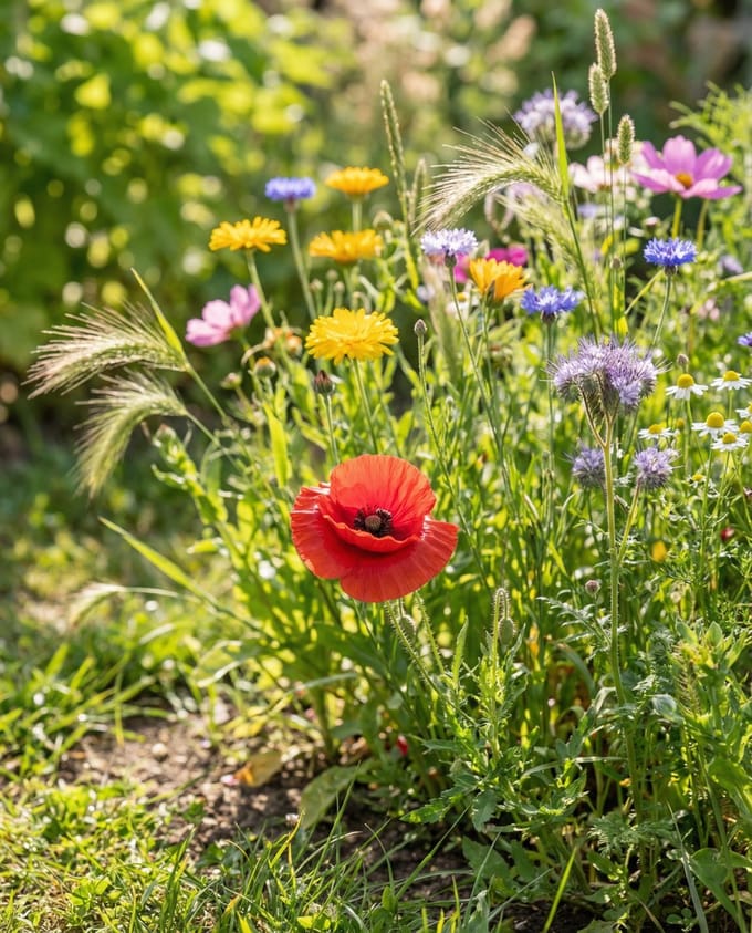 Bloemen Voor Vogels Zaden Eenjarig Bloemenmengsel Strooidoos 15m²