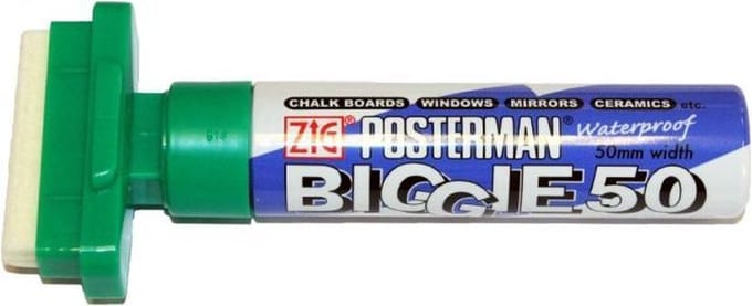 Zig Posterman Biggie PMA-50 Krijtmarker Groen 50mm Breed