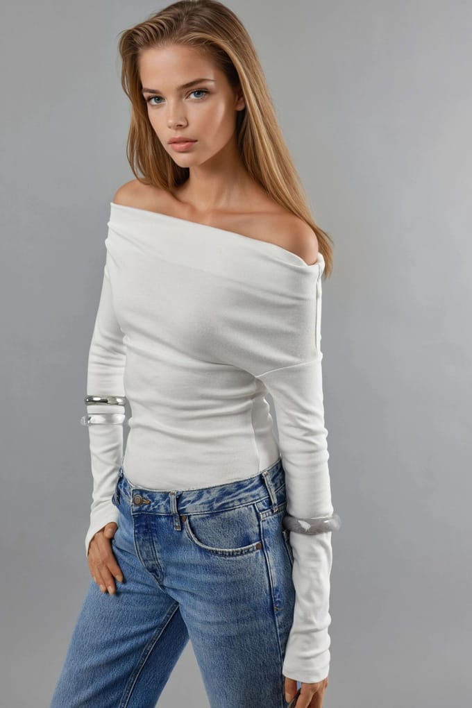 Bootcut Geplooide Blouse