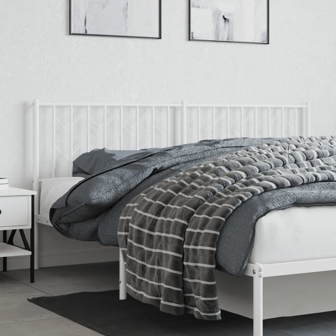 vidaXL - Vervangend - hoofdbord - 180 - cm - metaal - wit