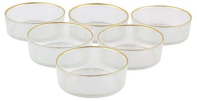 BRICARD REXY KOMMEN SET | 12 CM TRANSPARANT-GOUD 6-DELIG