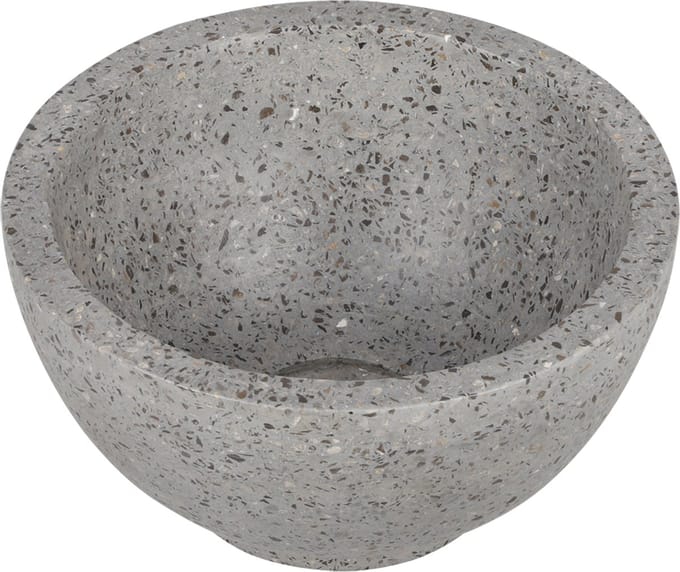 Differnz River waskom - 23x23x12cm - terrazzo grijs/grof