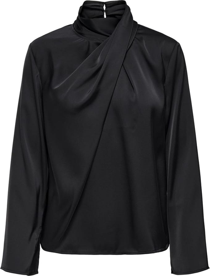 JDY - JDYROCKY L/S HIGH NECK TOP WVN - Dames - Blouses
