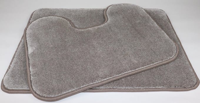 Set - PRIMA - Bello - Badmat - 50x70cm - en - wc mat - 45x60cm - licht grijs