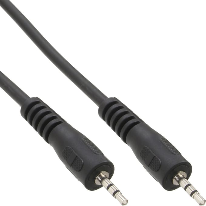 2,5mm Jack stereo audio kabel - 1 meter