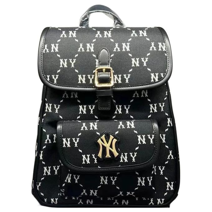 Sac à dos MLB Mode Polyvalent Polyester Unisexe Noir 7ABKMD74-50BKS Black gray