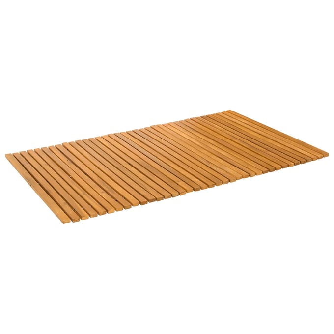 vidaXL - Badmat - Naturel - 100 - x - 60 - cm - Massief - Acacia - Hout