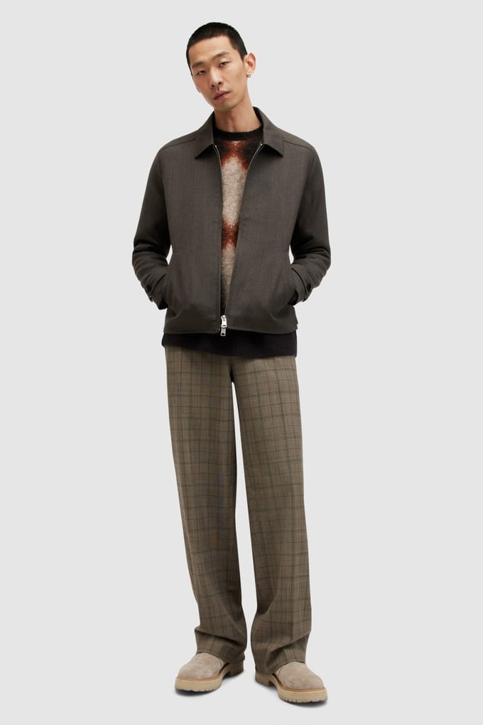 AllSaints Howl Jacket Brown Größe: S | Leichte Jacken Outlet | Herren | Braun