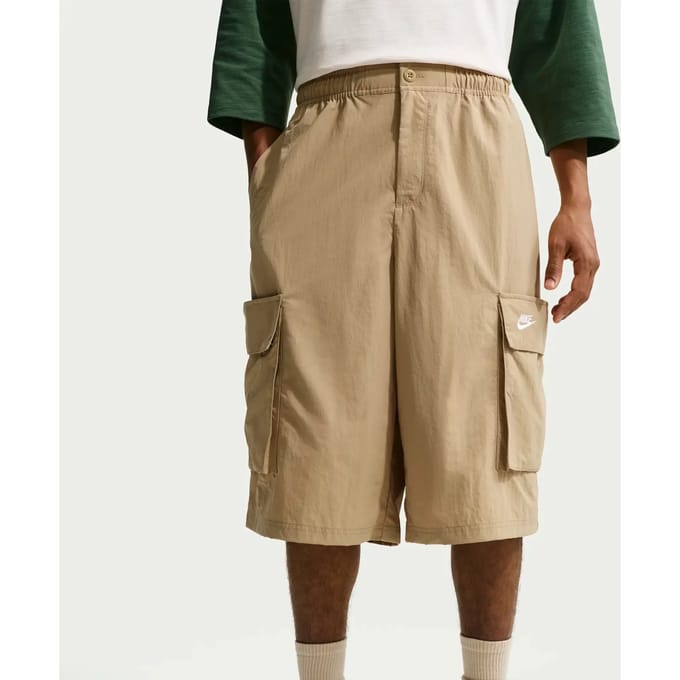 Nike Club Oversized Cargo Shorts, beige
