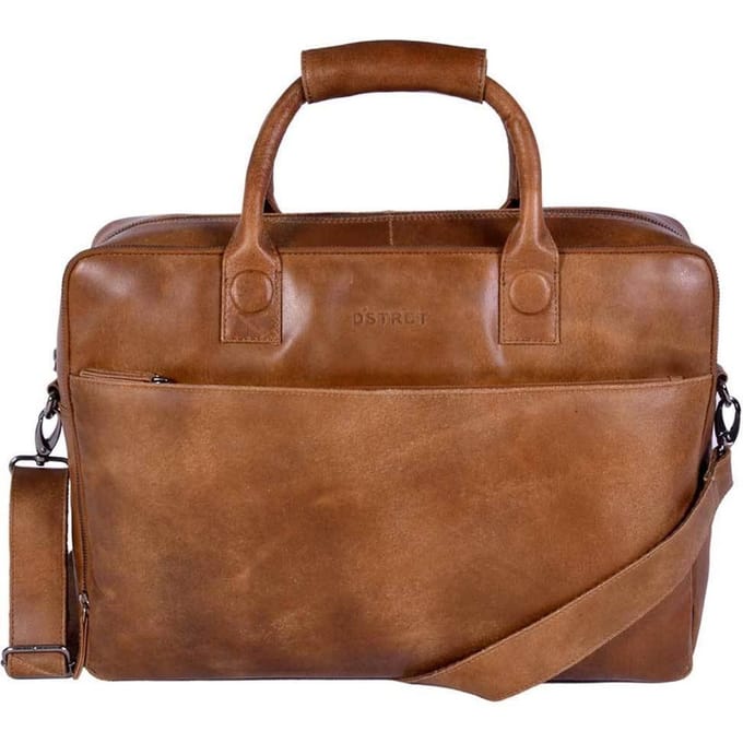 DSTRCT Fletcher Street Laptoptas - 17 inch - Cognac