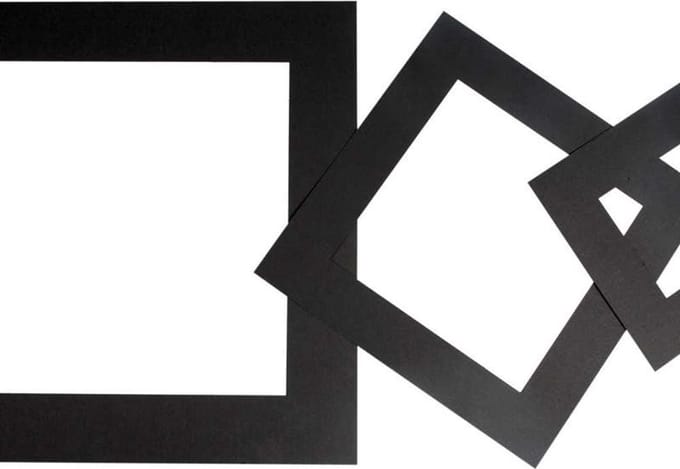 Passepartout lijsten, dikte 0,4 mm, 270 gr, zwart, 75 stuk/ 1 doos
