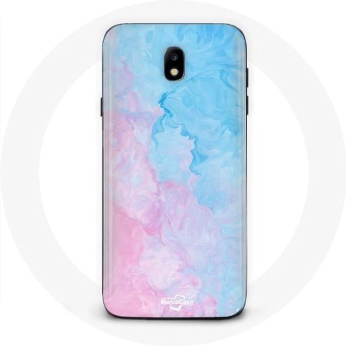 Samsung Galaxy J3 2017 hoesje roze blauwe achtergrond