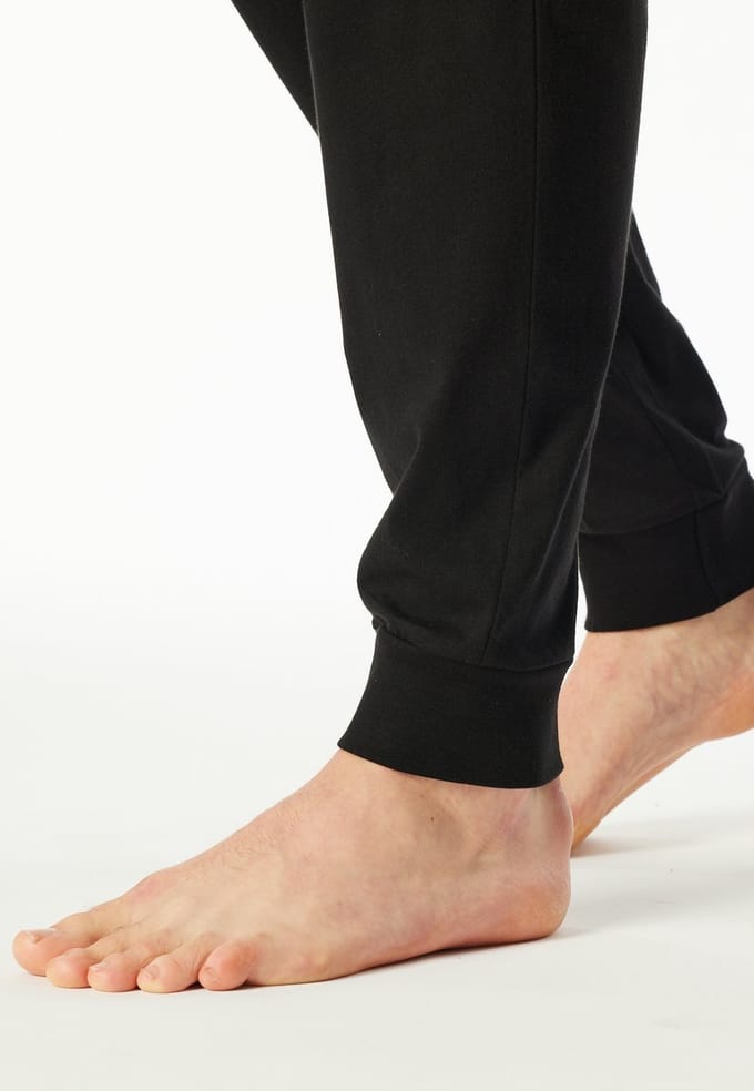 Schiesser Pyjama met knoopjes rood-zwart